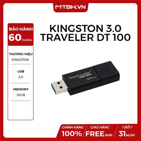 Usb Kingston 32gb Data Traveler Dt 100 G3 Usb 30 Máy Tính Biên Hòa