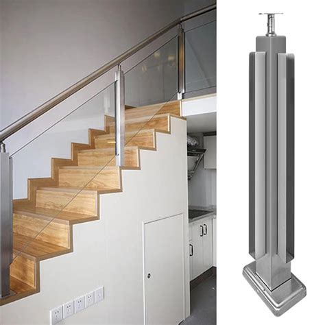 Buy Silver Glass Railing Post For Staircase Deck And Stairs Railing