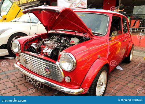 Red Mini Cooper editorial image. Image of exhibition - 16762760