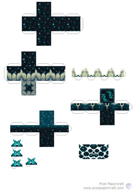 119 Sculk Block Pack Pixel Papercraft