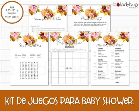 Juegos Para Baby Shower Archivos Pdf Jpeg Para Imprimir Etsy