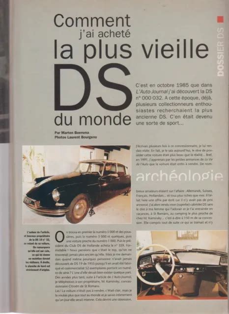 AUTOMOBILE CITROËN DS année 1955 voiture de collection EUR 4 00