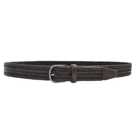 Anderson S Belt Leather Woven Brown Michael Chell