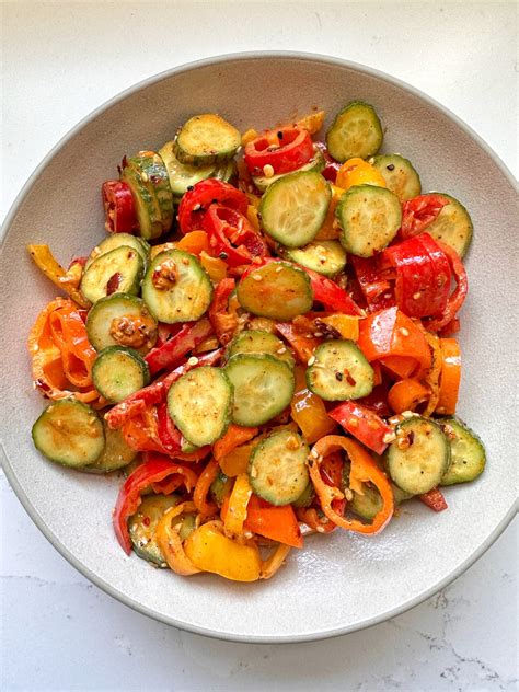 Viral Cucumber And Sweet Pepper Salad Rachlmansfield