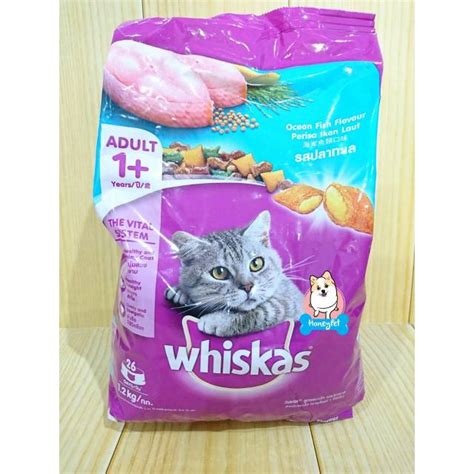 Jual Whiskas Adult Ocean Fish 1 2kg Makanan Kucing Cat Food Shopee