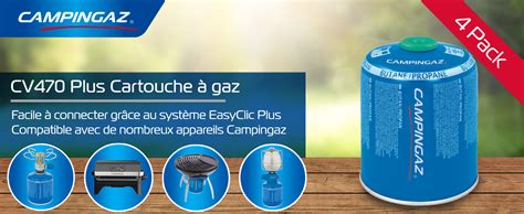 Campingaz Lot de 4 xCartouches de Gaz à Valve CV 470 Plus Pour