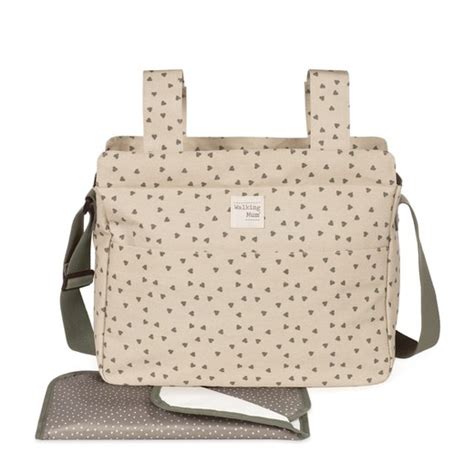 Bolsa Canastilla Walking Mum Corazones Poppy Musgo Castellvell