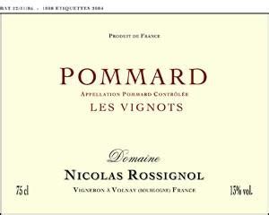 Nicolas Rossignol Pommard Les Vignots France Burgundy C Te De