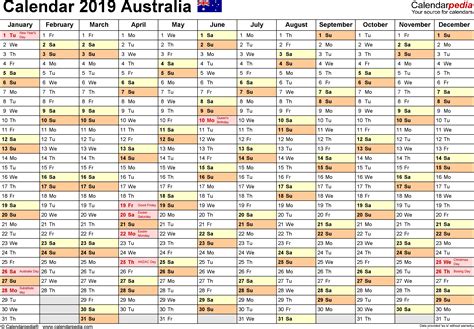 Financial Year Calendar Australia Template Calendar Design