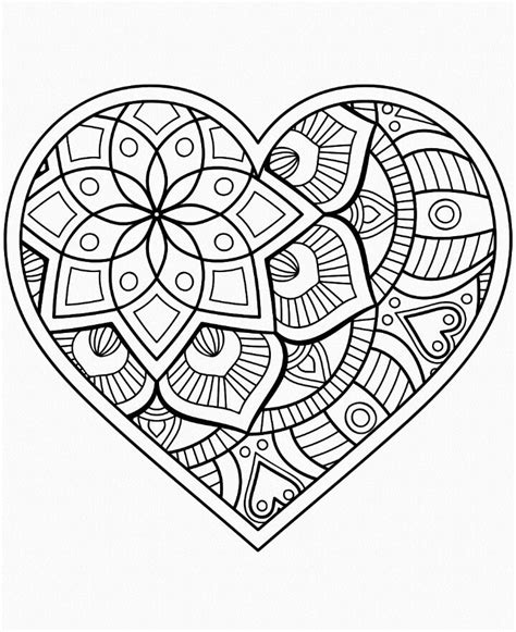 Heart Coloring Pages Mandala 400 518 Homemade Creations