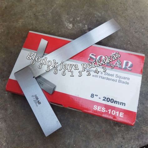 Promo Pasekon Siku Penggaris Baja 8 Inch 500 Mm Alat Ukur Sudut Siku