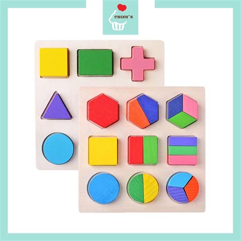 Jual 3d Geometric Shape Puzzle Board Papan Puzzle Bentuk Geometri