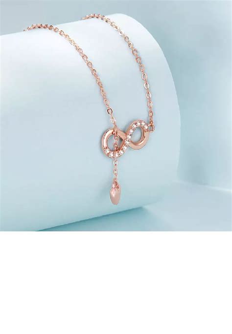 Buy Zafiti Sterling Silver Plated Rose Gold Fashion Infinity Symbol