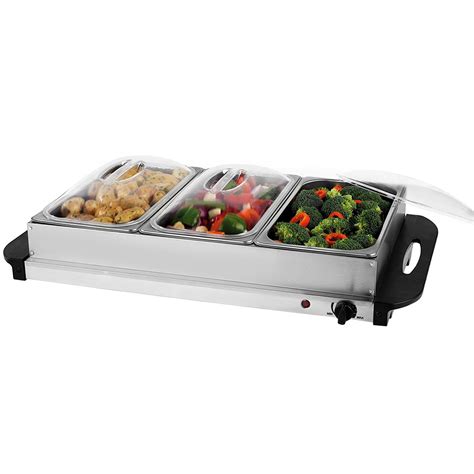 Stainless Steel Electric 3 Pan Buffet Food Warmer Hot Plate Tray £29