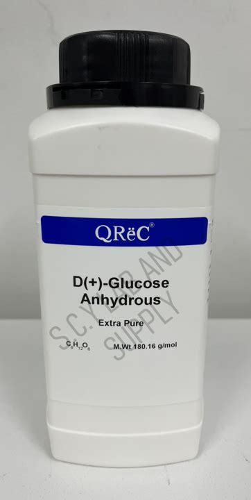 สารเคม D Glucose Anhydrous Extra Pure grade 1kg ยหอ QReC