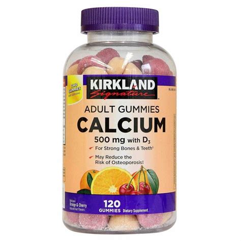 Kirkland K O D O B Sung Canxi Cho Ng I L N Adult Gummies Calcium