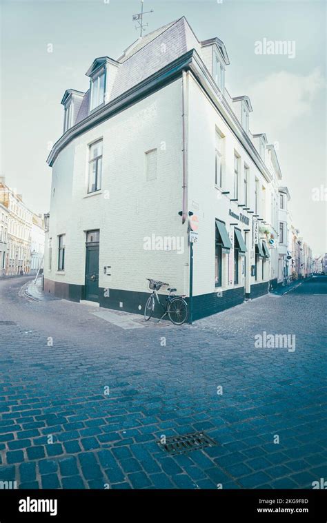 Empty Streets In Bruges Belgium Stock Photo Alamy