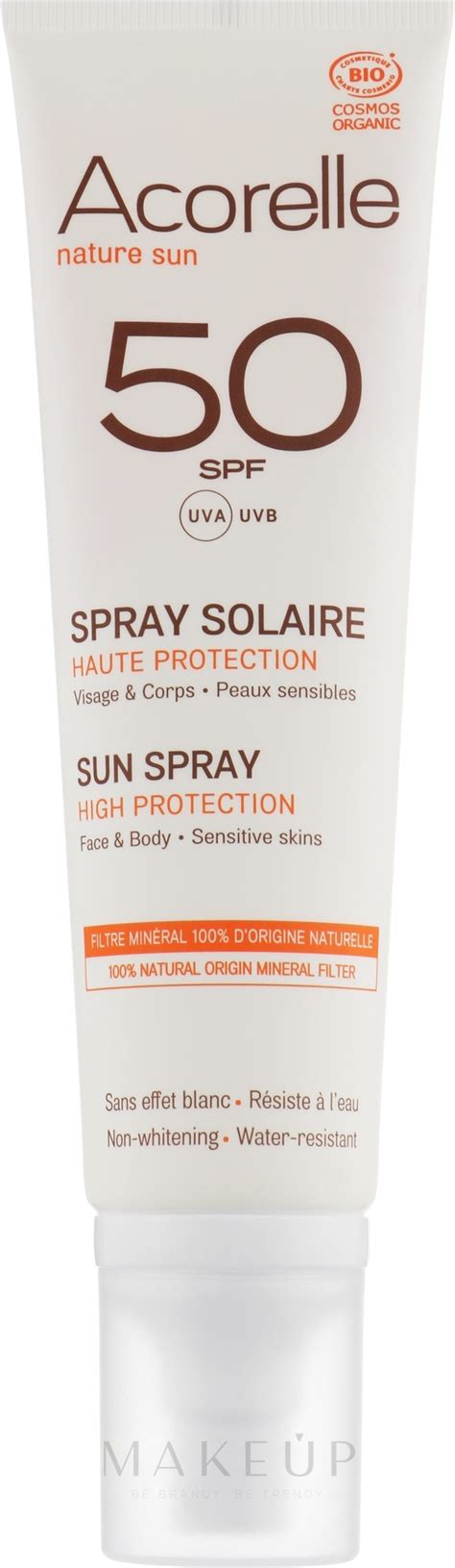 Acorelle Sun Spray High Protection Sensitive Skins Organic Sun Spray