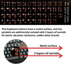 Pcs Thai Keyboard Stickers Waterproof Replacement Computer Laptop