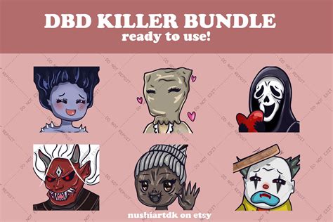 Dbd Killers Emote Bundle The Clown Ghostface The Hag Spirit The Nurse