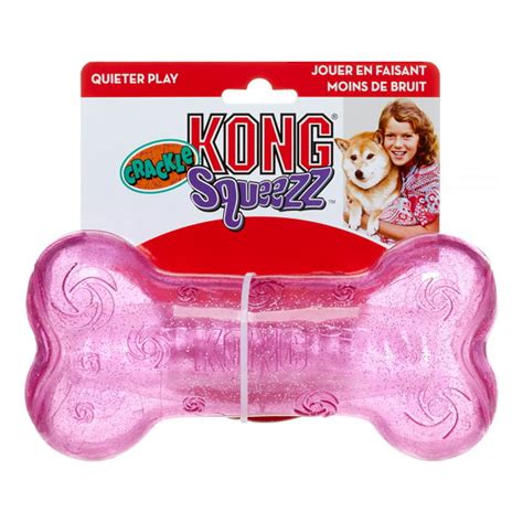 KONG Squeezz Crackle Bone Dog Toy, Assorted, Large - Walmart.com - Walmart.com