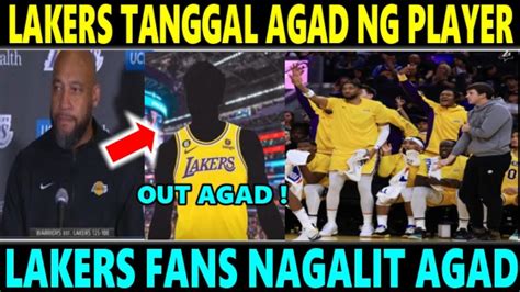 Breaking Lakers Tanggal Agad Ng Player Sa Lineup Lakers Fans Nagalit