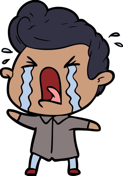 Cartoon Crying Man Vector Art At Vecteezy