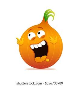 Happy Onion Cartoon Funny Character Cute Stock Vector (Royalty Free ...