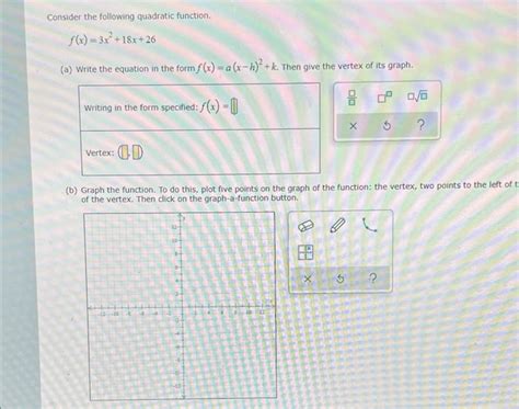 Solved Consider The Following Quadratic Function F X 3x²