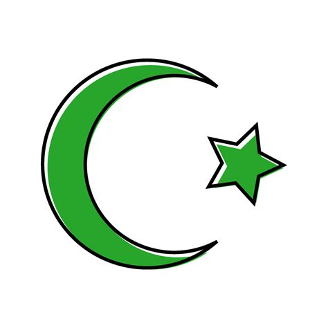 crescent moon islam muslim color icon vector illustration 35453298 ...