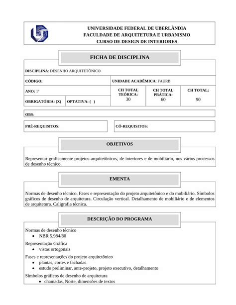 PDF FICHA DE DISCIPLINA Faued Ufu Br PDF FilePORTER Tom