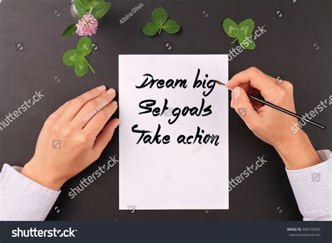 Motivation Words Dream Big Set Goals Stock Photo 409135345 | Shutterstock