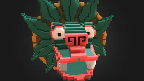 Voxel Quetzalcóatl 3d Model By Qpxmedia 35336d1 Sketchfab