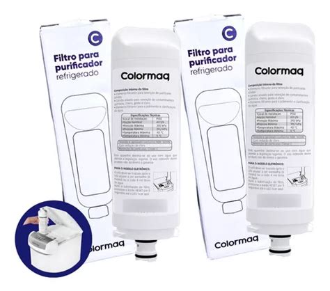 Kit 2 Filtro Refil Purificador De Agua Eletronico Colormaq Frete grátis