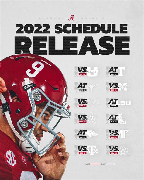 Alabama Football Schedule, Alabama College Football, College Football ...