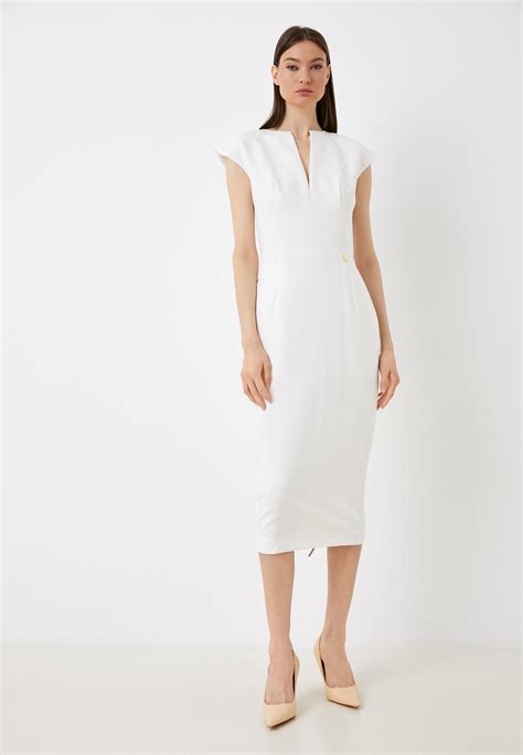 Платье Rich Naked Anna Midi Dress цвет белый MP002XW15OED купить в интернет магазине Lamoda