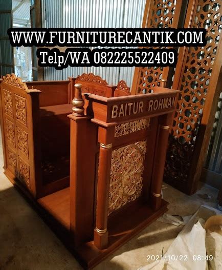 Mimbar Masjid Kayu Jati Terbaru Toko Furniture Cantik Jepara