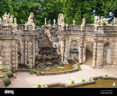 Nymphenbad Nymph S Bath Fountain In Zwinger Dresden Germany Stock