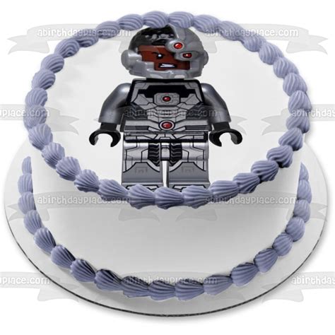 Lego Dc Comics Superhero Cyborg Edible Cake Topper Image Abpid12317 A