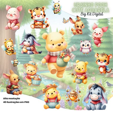 Ursinho Pooh Cute Png - 7