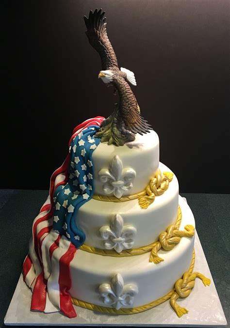 Eagle Scout Court Of Honor Celebration Cake Fondant Details Topper Is