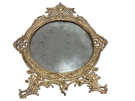 Lot Early Brass Mirror Bradley And Hubbard