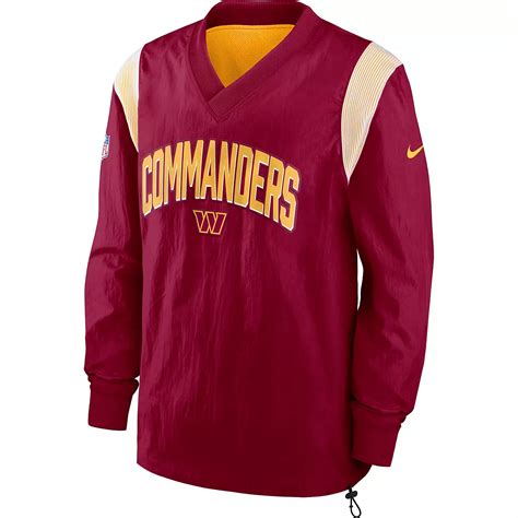 Nike Men’s Washington Commanders Athletic Stack Windshirt Long Sleeve Jacket Academy