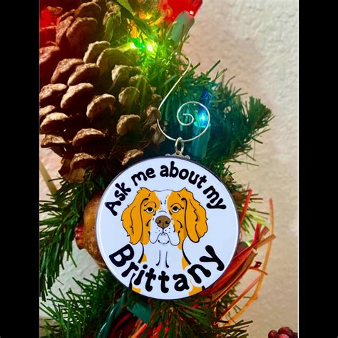 Brittany Dog Mini Ornament Retro Dog Christmas Tree Decoration