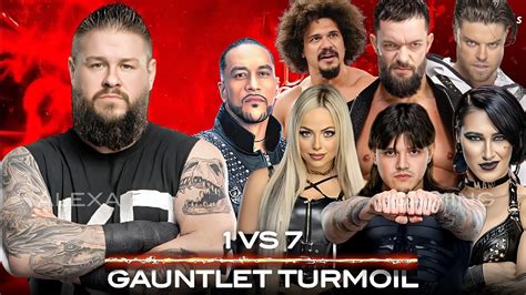 WWE 2K24 1 VS 7 Gauntlet Turmoil Match Kevin Owens VS Judgement Day