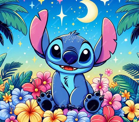 Personagem Azul De Desenho - Uma personagem de desenho animado azul com flores e um monstro azul ...