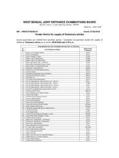 West Bengal Joint Entrance Examinations West Bengal Joint Entrance