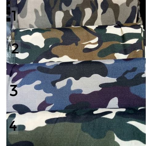 Jual Bahan Kain Motif Loreng Tni Tentara Abri Polri Army Angkatan Udara