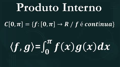 Produto Interno Espaço Vetorial das Funções Contínuas YouTube