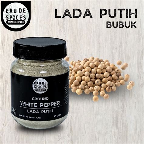 Jual Eau De Spices White Pepper Lada Putih Bubuk Merica Bubuk